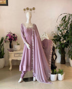 Anarkali gown- pent dupatta set fully stitched ready to wear